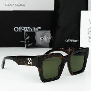 Off-White OERI13I JACKSON 6055 Sunglasses Havana Square Frame, Green Lenses Off-White sunglasses OERI073 Boston 6055 Havana green  main image 3
